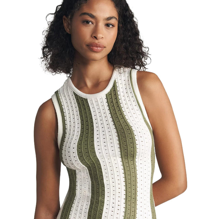 Damen figurbetontes Strickkleid mit einzigartigem Muster Drune
