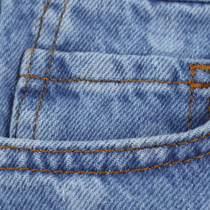Damen Weite High‑Waist Culotte-Jeans mit verkürztem Bein und tonalem Punktemuster Drune