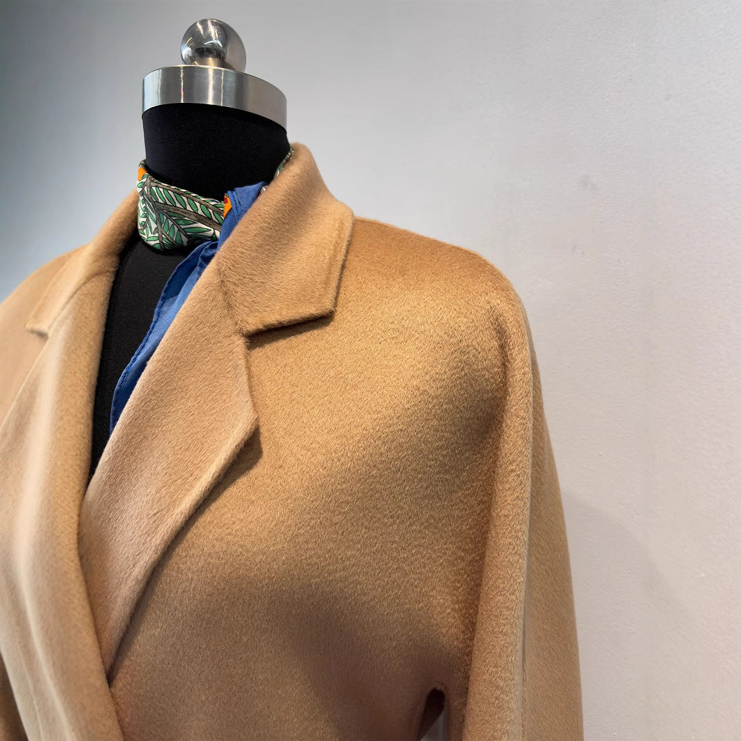 Damen Eleganter Maßgeschneiderter Wickelmantel Drune