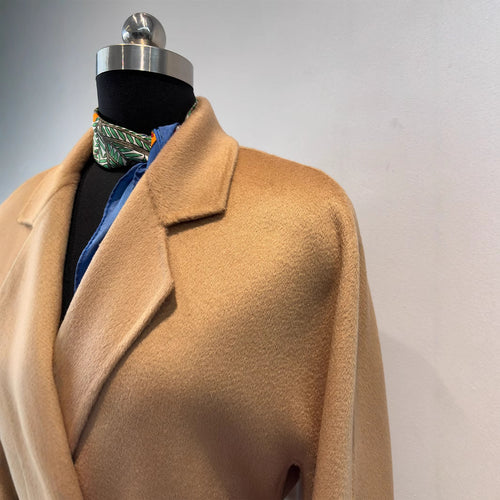 Damen Eleganter Maßgeschneiderter Wickelmantel Drune