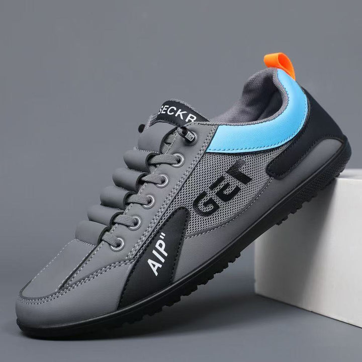 Herren Leichter Mesh- und Kunstleder-City-Sneaker mit gepolstertem Fersensteg und rutschfester Gummilaufsohle Drune
