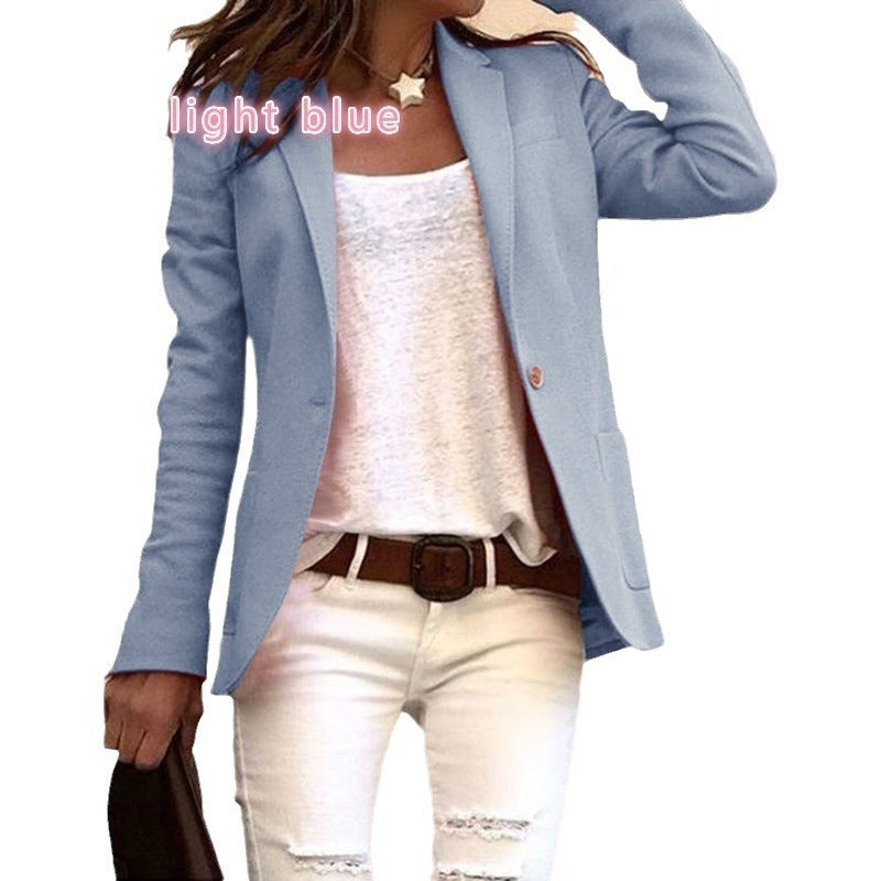 Damen taillierter Blazer mit elegantem Revers Drune