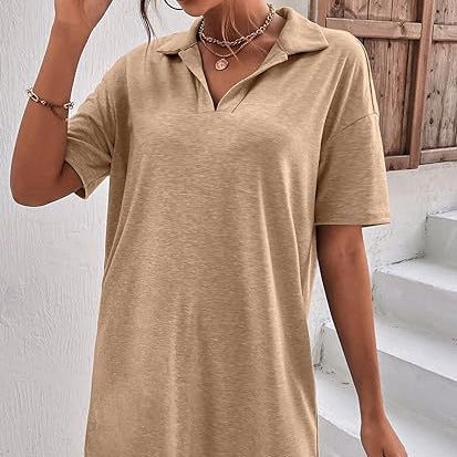 Damen Polo-Shirt Kleid Drune
