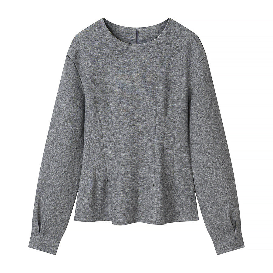 Damen Zweiteiliges Lounge‑Set aus Stretch‑Jersey mit Rundhalsausschnitt und hochtaillierter Weitbein‑Hose Drune