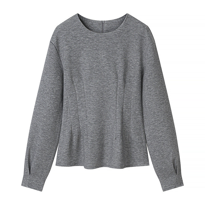 Damen Zweiteiliges Lounge‑Set aus Stretch‑Jersey mit Rundhalsausschnitt und hochtaillierter Weitbein‑Hose Drune