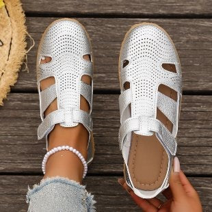 Damen Atmungsaktive Riemensandalen mit verstellbarem Klettverschluss Drune