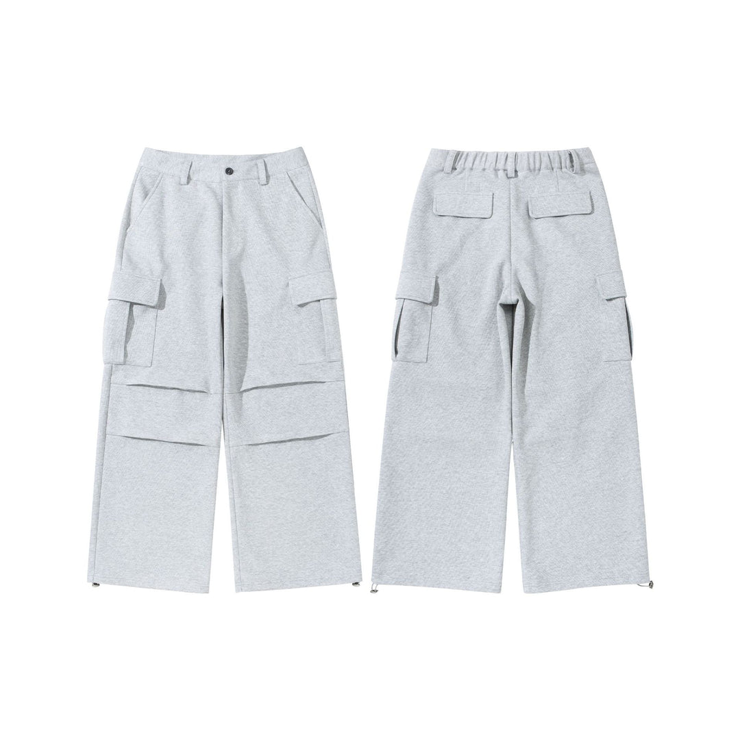 Damen Cargo-Loungehose mit weitem Bein, Klappentaschen und Tunnelzugsaum Drune