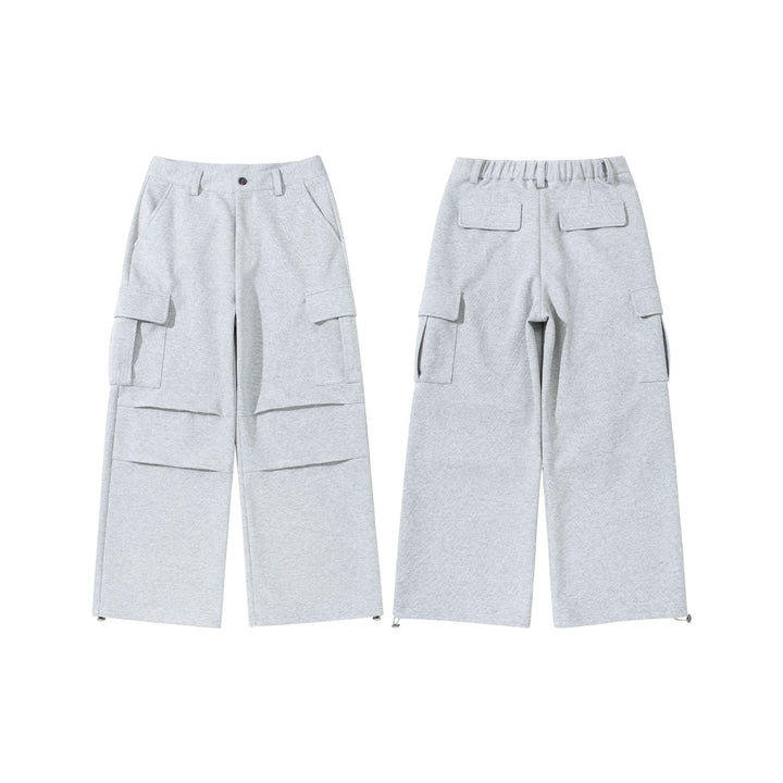 Damen Cargo-Loungehose mit weitem Bein, Klappentaschen und Tunnelzugsaum Drune