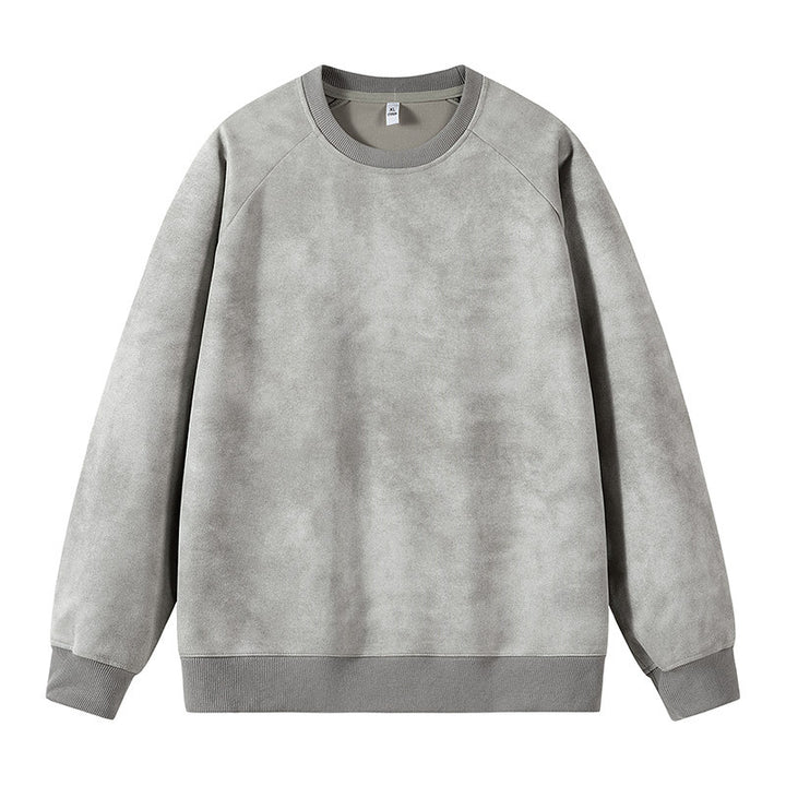 Herren Oversized Sweatshirt mit gebürstetem Fleece-Innenfutter und Vintage-Waschung Drune