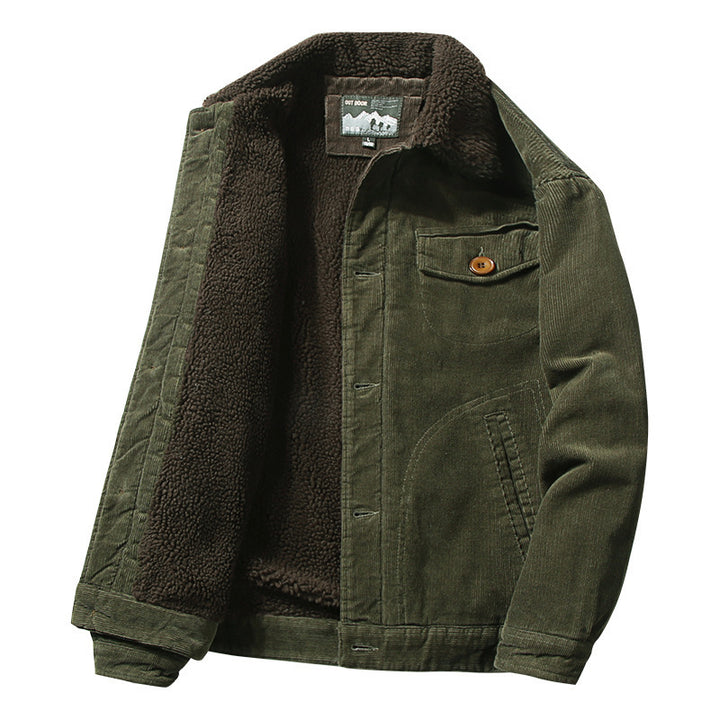 Herren Klassische Cordjacke Drune