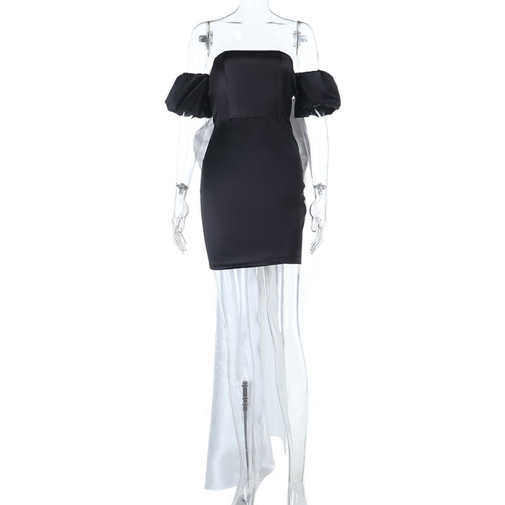 Damen Elegantes Off-Shoulder-Minikleid mit voluminösen Rüschendetails Drune