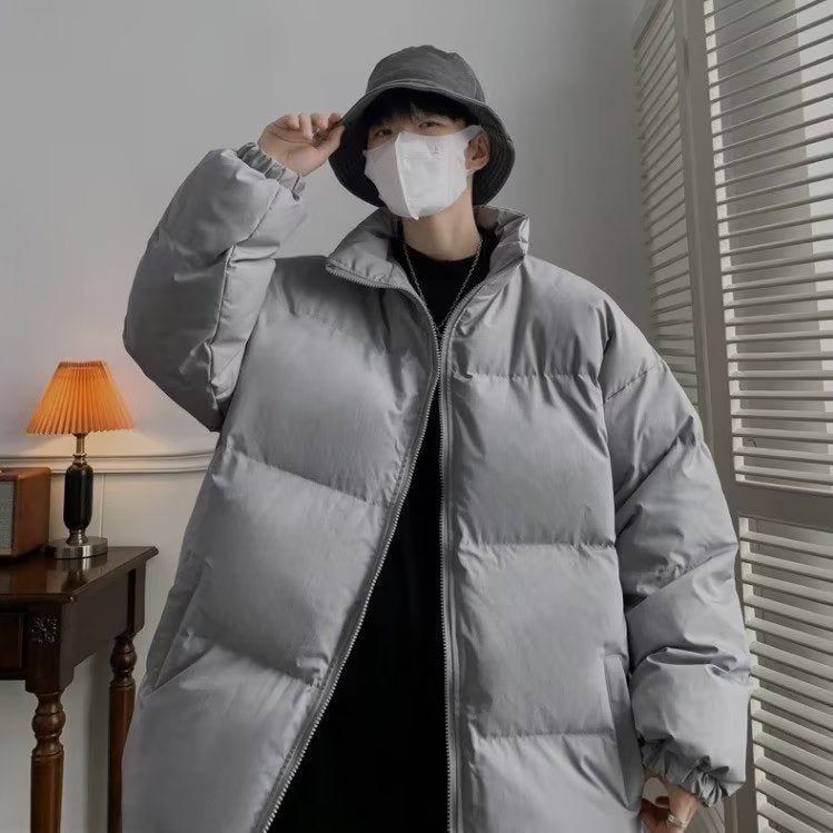 Herren gesteppte Winterjacke mit hohem Kragen und praktischen Taschen Drune