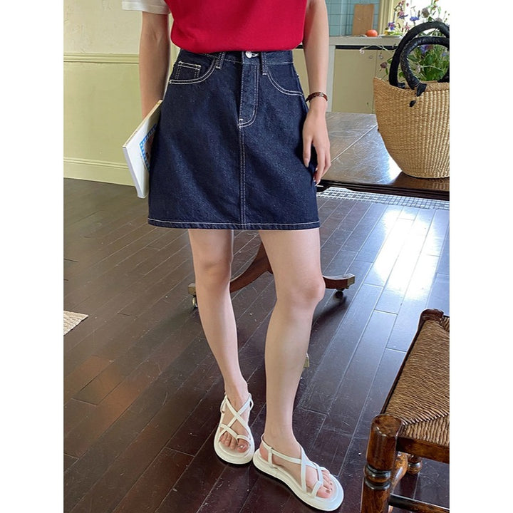 Damen Denim-Miniröcke im klassischen Design Drune