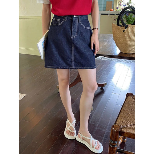 Damen Denim-Miniröcke im klassischen Design Drune