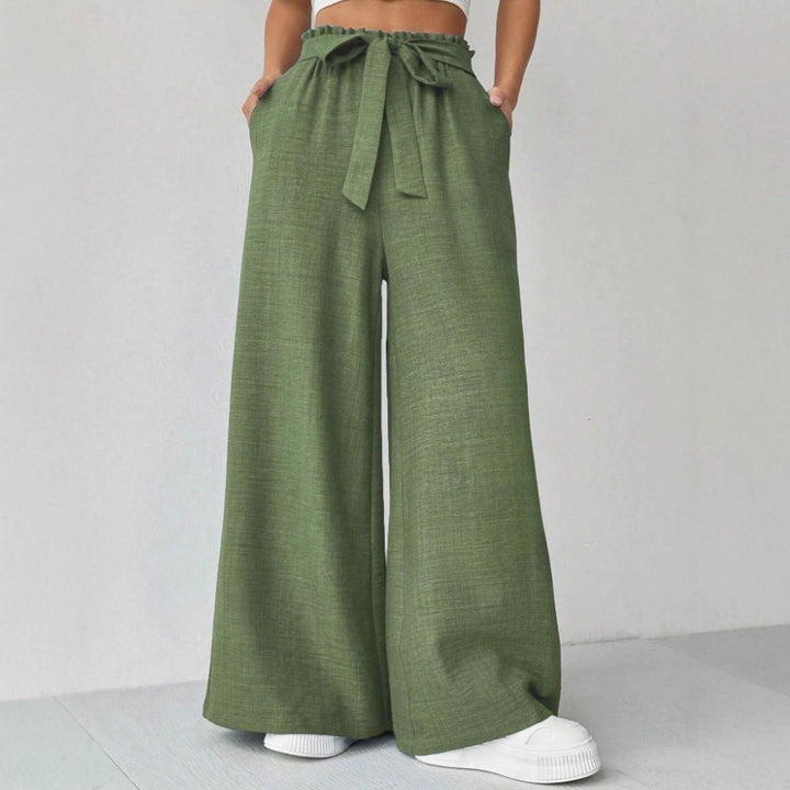 Damen Weit geschnittene Hosen mit verstellbarem Bund Drune