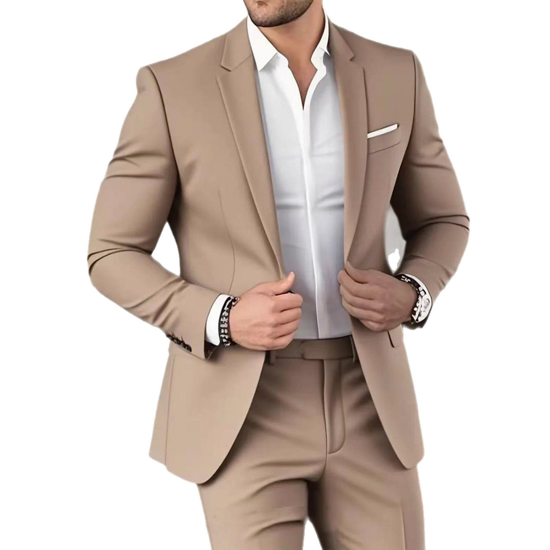 Herren nan schlanker Modern-Fit Anzug mit schmalem Revers und körpernaher Silhouette Drune
