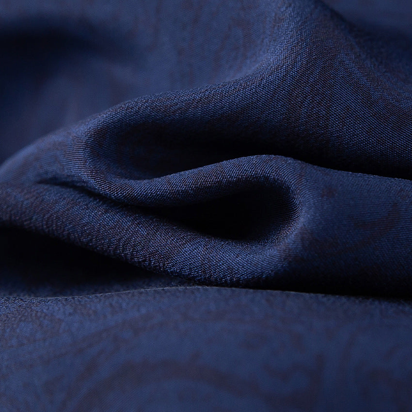 Damen Elegante Schleifenkragen-Bluse mit Jacquardstruktur und lockerer Passform Drune