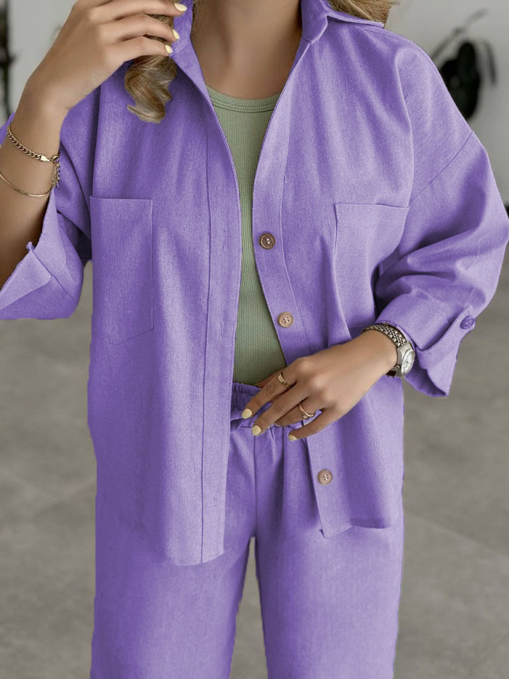 Damen lässige Hemd-Bluse Drune