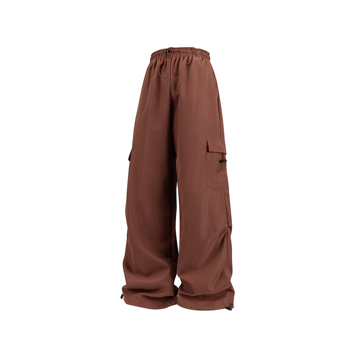 Herren Weite technische Cargo‑Hose mit Tunnelzugbund, Mehrfachtaschen und Kordelzugabschluss Drune