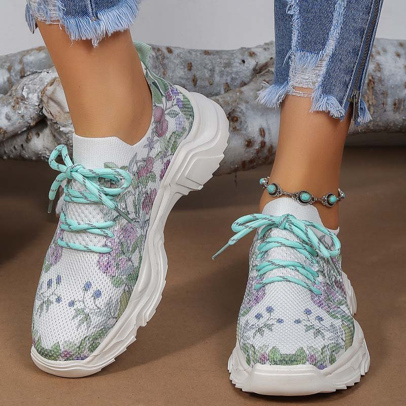 Drune | Lässige Turnschuhe Mit Blumendruck
