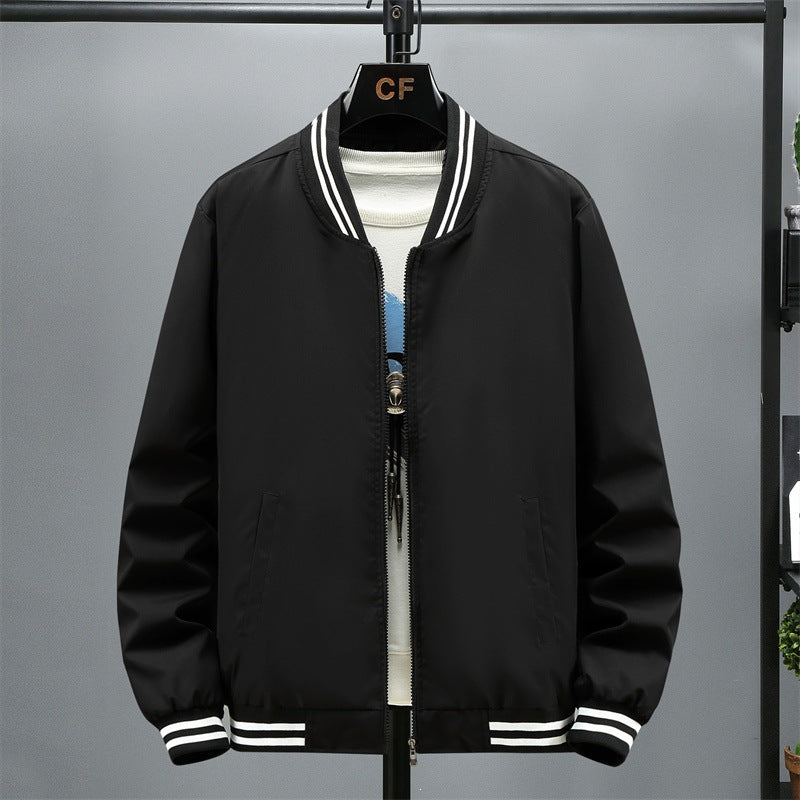 Herren Modische Bomberjacke mit Kontraststreifen Drune