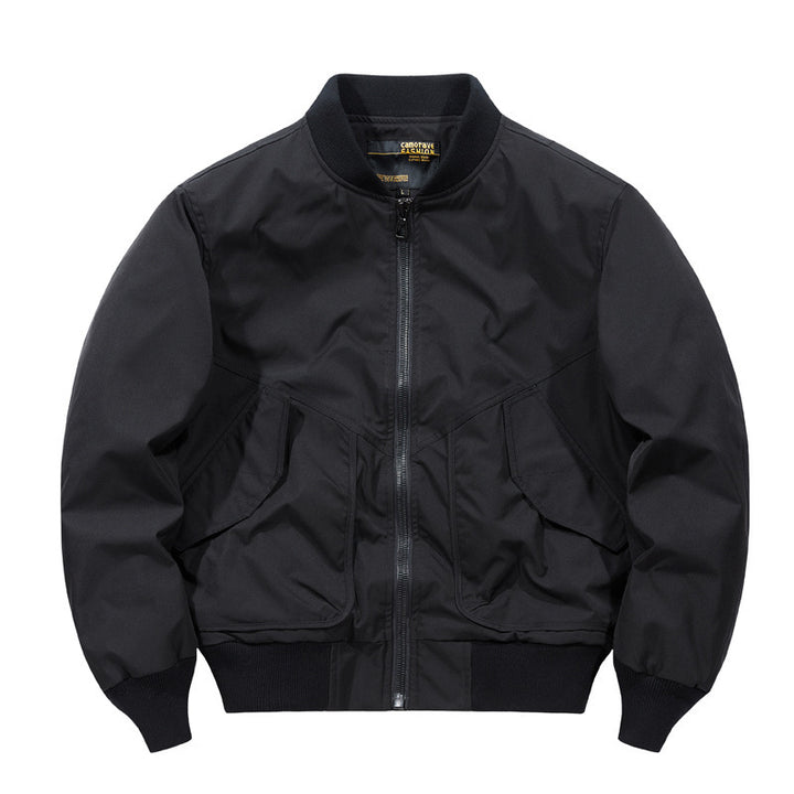 Herren Oversized Nylon‑Bomberjacke mit markanten Klappentaschen und Rippbündchen Drune