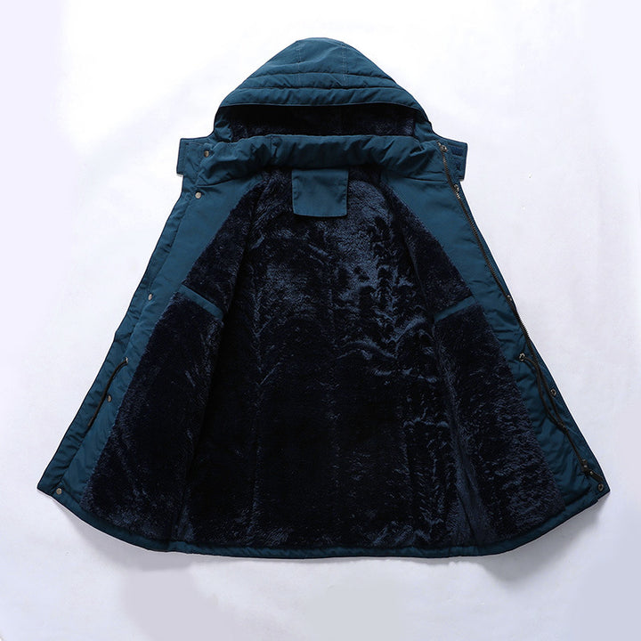Herren Militärisch inspirierter Parka mit Sherpa-Innenfutter und Utility-Taschen Drune