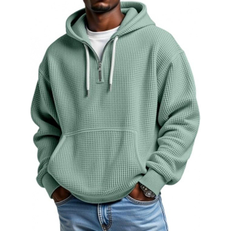 Herren Modischer Kapuzenpullover mit Waffelstruktur Drune