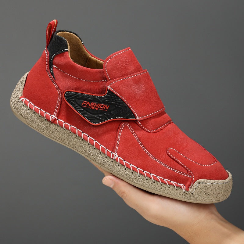 Herren Bequeme und modische Freizeitschuhe mit Klettverschluss Drune