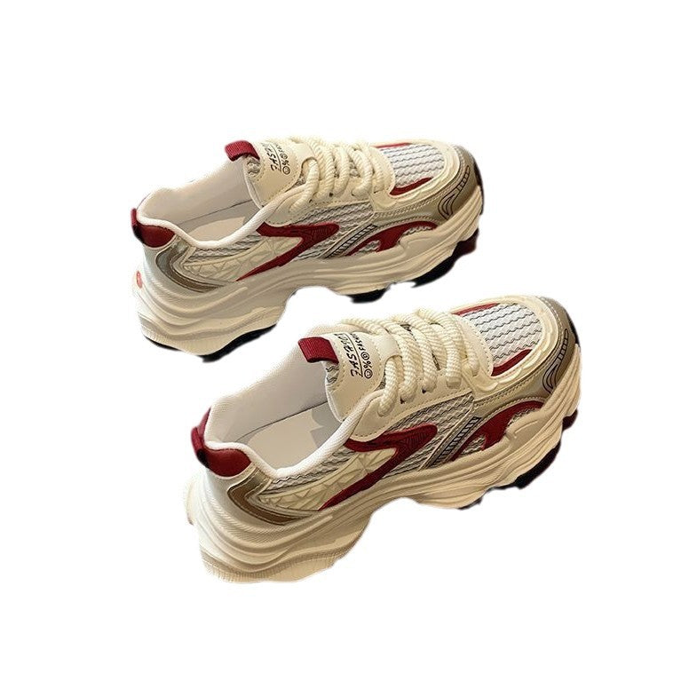 Damen Sportliche Chunky Sneakers mit atmungsaktiver Netzstruktur und dämpfender Sohle Drune
