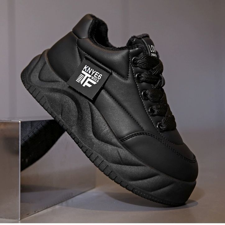 Damen Fleecegefütterte Chunky Sneakers mit rutschfester Sohle und modischem Design Drune