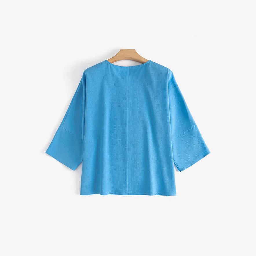 Damen Leichte Batwing Bluse Drune