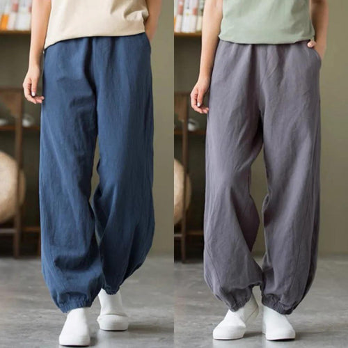 Damen Bequeme Luftpants mit elastischem Bund Drune