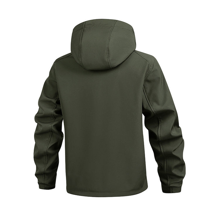 Herren Funktionale Übergangsjacke mit verstellbarem Kapuzenkragen Drune
