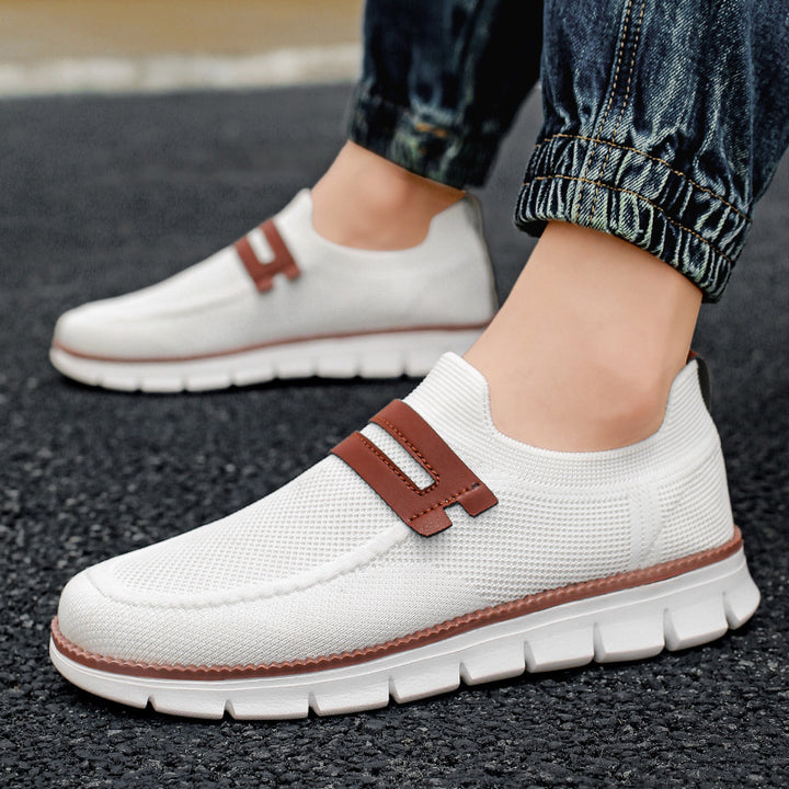 Damen Elastischer Strick‑Mokassin‑Sneaker mit dämpfender EVA‑Sohle und Zierriemen Drune