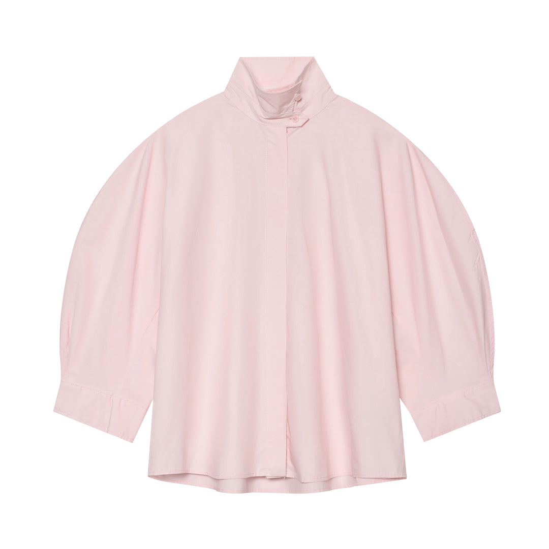 Damen nan Oversize Regenponcho mit Stehkragen und verdeckter Knopfleiste Drune