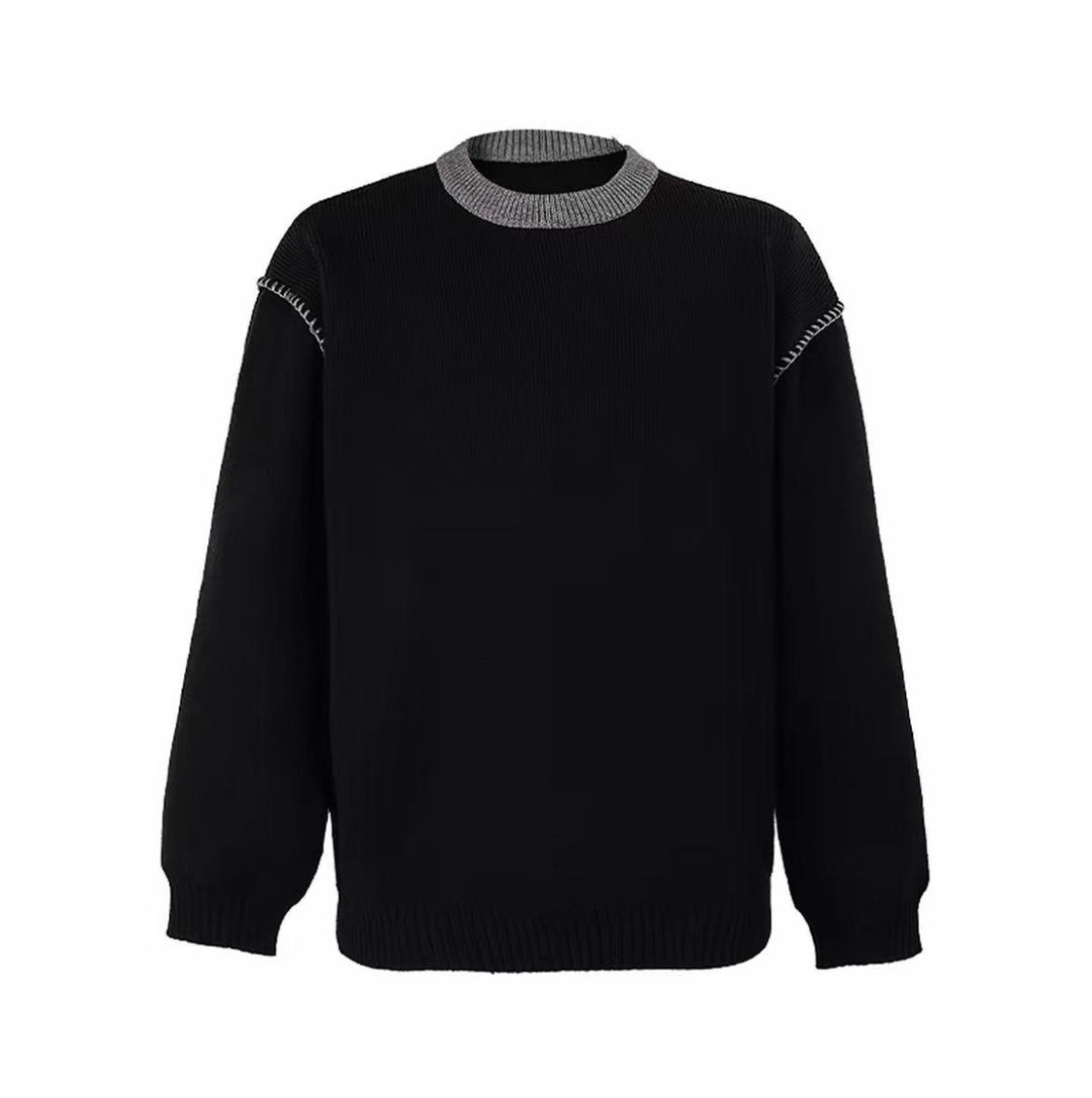 Damen Modischer Grobstrickpullover mit hochgeschlossenen Kragen Drune