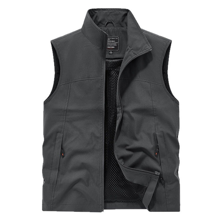 Herren Softshell-Weste mit Mesh-Innenfutter, windabweisend & Reißverschlusstaschen Drune