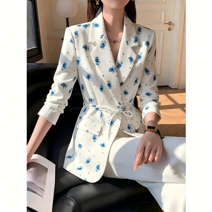 Damen Blazer mit floralem Muster Drune