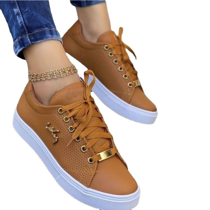 Damen modische Sneaker mit atmungsaktivem Obermaterial und eleganten Metallakzenten Drune