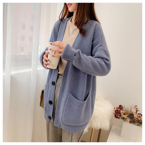 Damen Modische Strickjacke mit weichem Material und innovativem Schnitt Drune