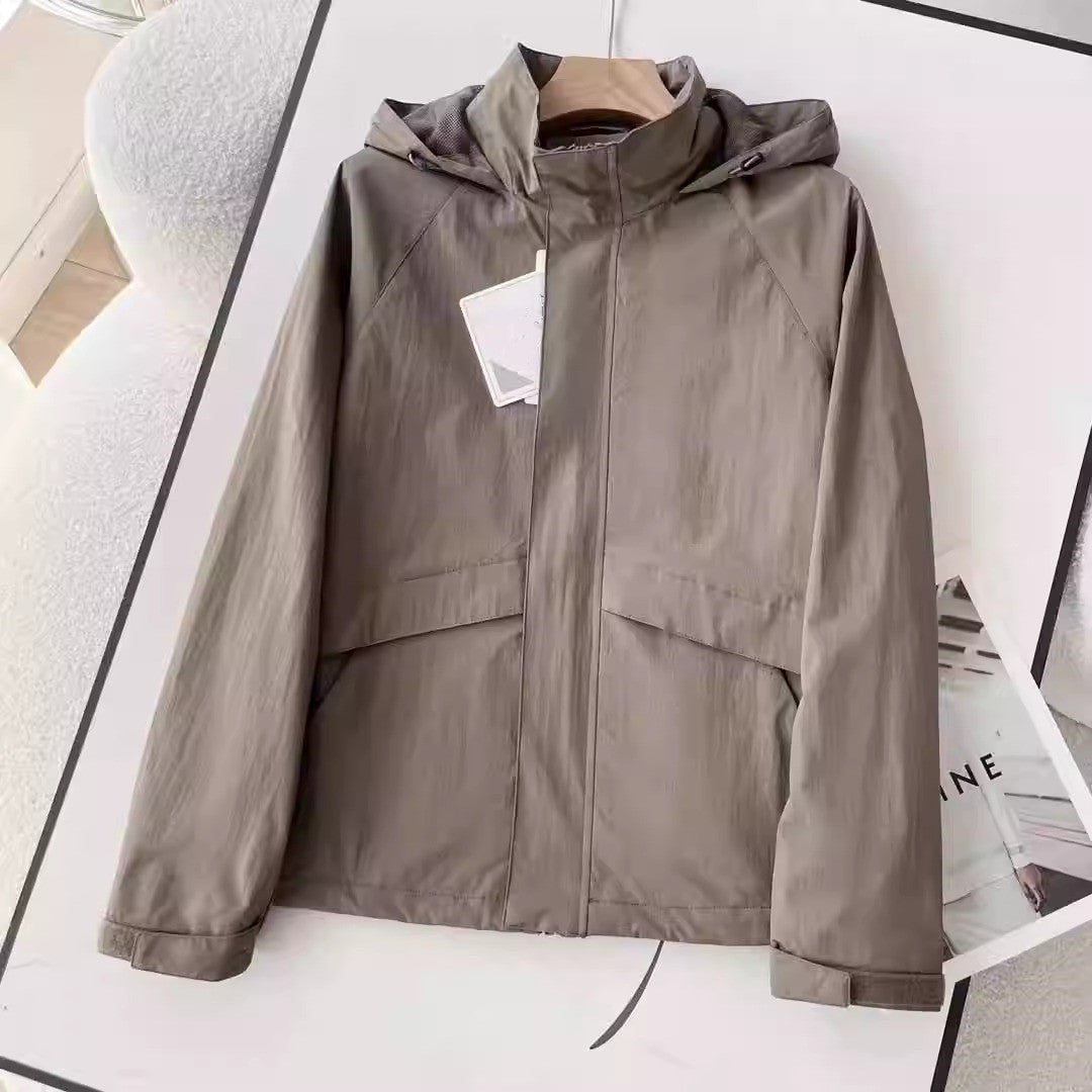 Herren Leichte Übergangsjacke mit verstellbarem Kapuzenkragen Drune