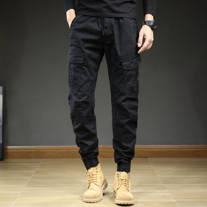 Herren Tapered-Cargo‑Jogger mit geripptem Knöchelabschluss und verstärkten Kniepaneelen Drune