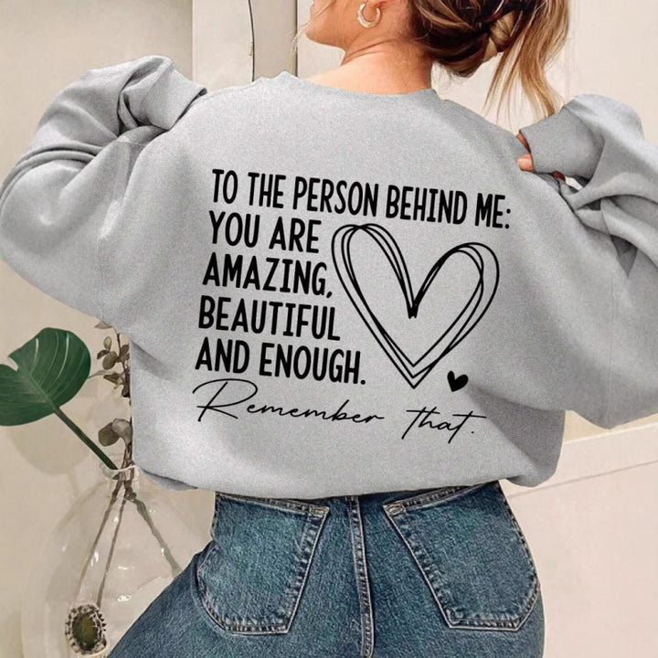 Damen Sweatshirt mit inspirierendem Motiv und lässiger Passform Drune