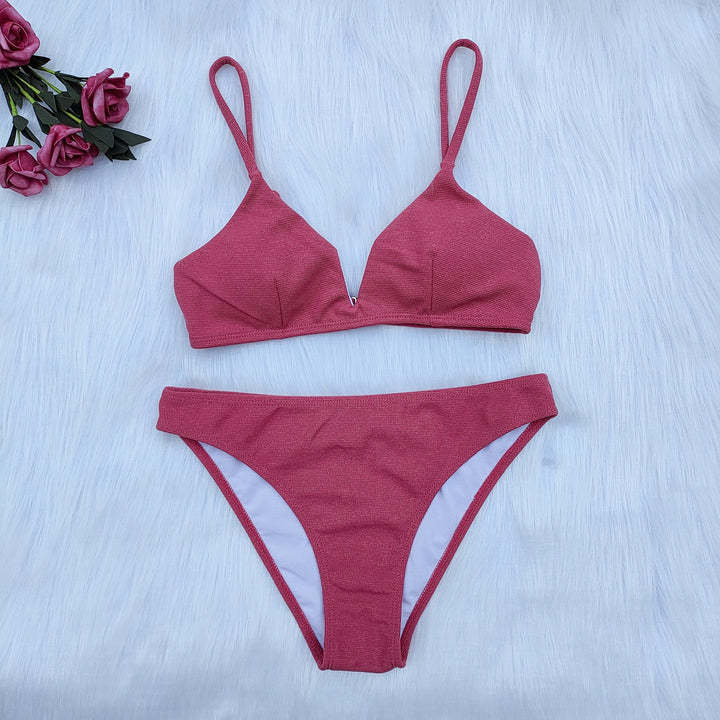 Damen Triangel-Bikini-Set mit verstellbaren Trägern Drune
