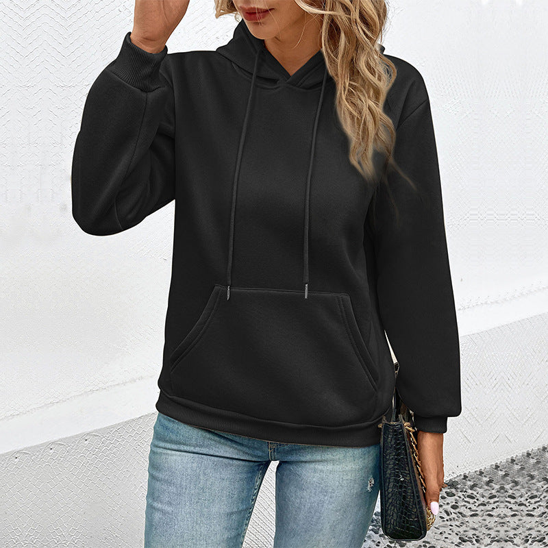 Damen Kapuzenpullover mit Kängurutasche und entspannter Oversize-Passform Drune