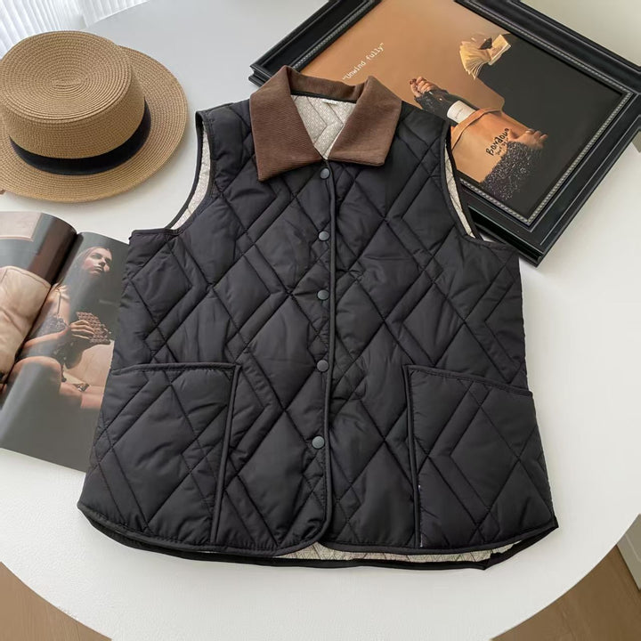 Damen Elegant gesteppte Weste Drune