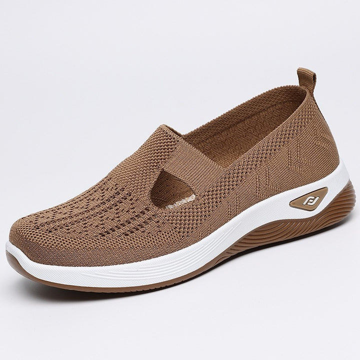 Damen nan leichte gestrickte Slipper mit orthopädischer Komfortsohle Drune