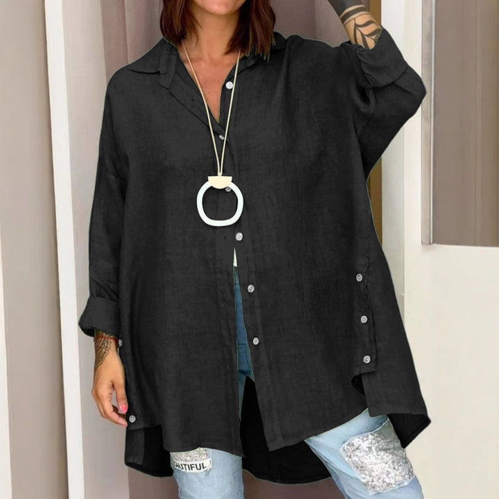 Damen Luftige Leinenbluse Drune