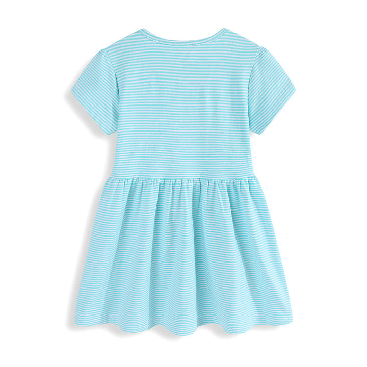 Mädchen Baumwollkleid mit fröhlichem Giraffenmotiv Drune